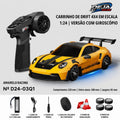 CARRO RC HSTAR D24-03 1:24 — DRIFT 4WD COM GIROSCÓPIO
