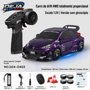 CARRO RC HSTAR D24-04 1:24 — DRIFT 4WD COM GIROSCÓPIO